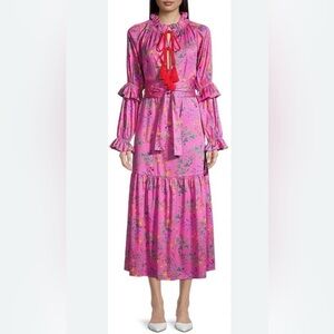 Cynthia Rowley Pink Floral Midi Dress